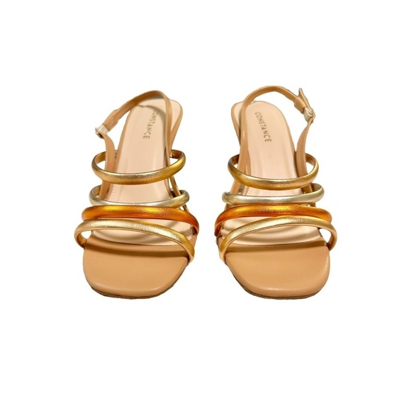 Strappy Sandals Adjustable, Leather Sole / Rose Gold, Gold, Silver, Nude, Beije - Picture 4 of 12